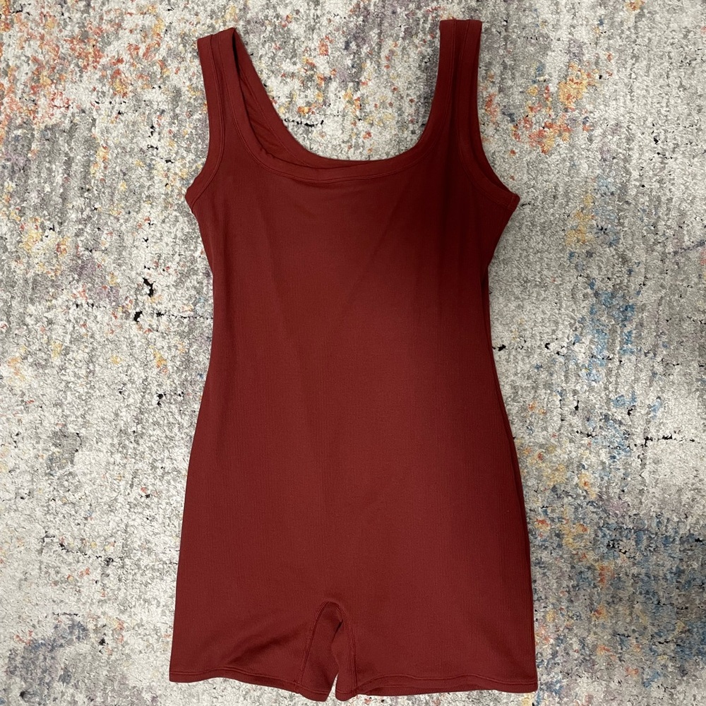 NWOT Skims Cotton-Rib Onesie in Sangria | size XL but runs like a L